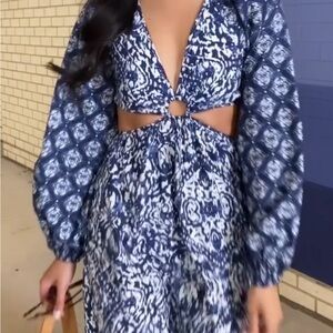 Abercrombie &Fitch 
Elegant Blue Floral Dress
Medium P